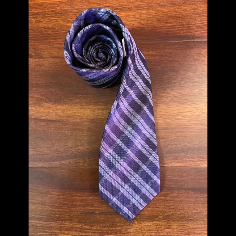 CALVIN KLEIN Silk/Viscose Striped Necktie
